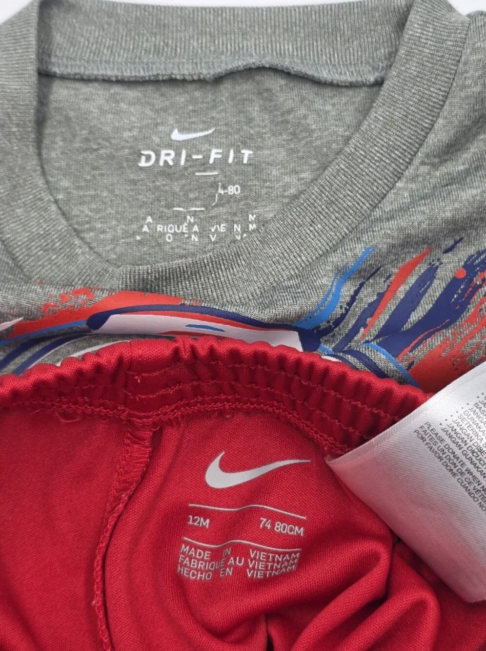 Nike baby boy Dri-Fit soccer tee and shorts size 12 months